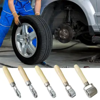 Набор для ремонта автомобильных шин Инструменты для проколов Автомобильных шин, ролик для шин с деревянной ручкой, набор инструментов для длительного ремонта, автомобильные аксессуары