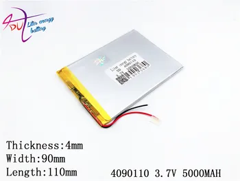 Литровая энергетическая батарея Емкость батареи планшетного ПК 4090110 3,7 В 5000 мАч Универсальный литий-ионный аккумулятор для планшетного ПК 7 дюймов 8 дюймов 9 дюймов