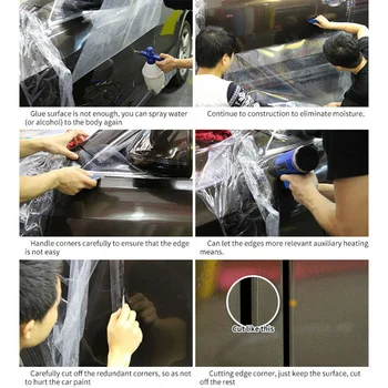 Защитная пленка для бампера, защищающая автомобиль от царапин, наклейка на автомобиль из прозрачного ПВХ, водонепроницаемая