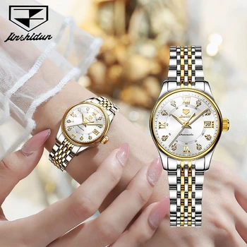 Роскошные женские механические часы бренда TAXAU, Женские модные Водонепроницаемые Сапфировые Светящиеся автоматические наручные часы Reloj Mujer
