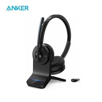 Anker PowerConf H700 Модернизированная версия Bluetooth Гарнитуры с микрофоном и подставкой для зарядки Цифровое активное шумоподавление