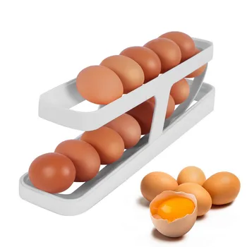 Автоматическая Перекатывающаяся Подставка Для Яиц, Холодильник, Коробка для хранения Яиц, Контейнер Для яиц, Кухонный Холодильник, Дозатор яиц, Органайзер для Холодильника