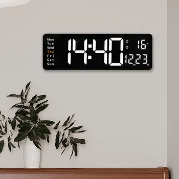 13-Дюймовые несколько наборов будильников Минималистичные часы для гостиной двойного назначения С одинаковой температурой на одном и том же экране Каждую неделю
