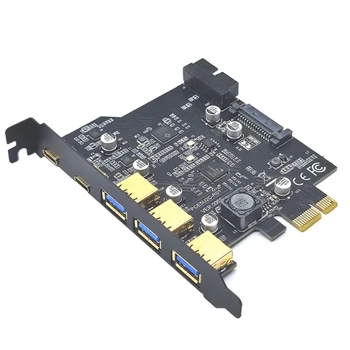 Тип C USB 3,2 Gen2 PCIE Карта Концентратор USB PCI Плата PCI-E PCI E USB 3 Адаптер Множитель USB3 3,1 Контроллер