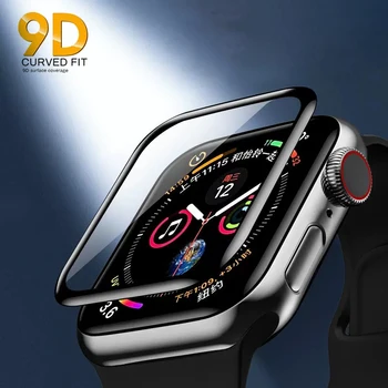 Мягкое стекло Для Apple Watch series 45 мм 44 мм 38 мм iWatch 7 6 5 se 4 3 42 мм 40 мм 41 мм 9D HD Полнослойная Защитная пленка для экрана Apple Watch