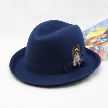 Шерстяная шляпа для женщин Весна Осень Роскошная фетровая шляпа Британский цилиндр Ретро Стиль Джазовые Банкетные шляпы Элегантная женская вечеринка Формальная