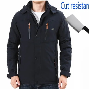 Одежда для самообороны с защитой от порезов, устойчивая к порезам от ножей, Мужская куртка, защита от порезов, водонепроницаемая куртка coat4XL