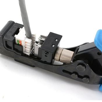 Профессиональные кабельные плоскогубцы E5BE с плоским концевым инструментом для резки проводов Совместимость с Cat5 Cat6 Простота в эксплуатации
