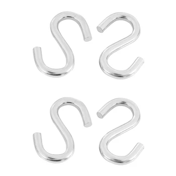 4 Комплекта сверхпрочных S-образных крючков, S-образные крючки для гамака, универсальные крючки длиной 3 дюйма
