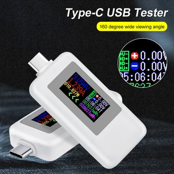 Новый USB-тестер 10 в 1, Цифровой Вольтметр постоянного Тока, Инструменты для измерения и анализа, Временной Амперметр, Монитор, Индикатор отключения Питания