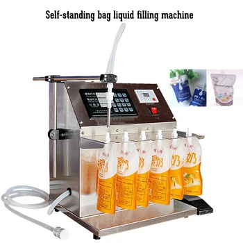 Небольшая Автономная машина для наполнения пакетов С всасывающим соплом, Автоматическая Количественная машина для наполнения жидкого молочного напитка