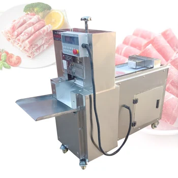 Автоматическая Коммерческая Одноролловая машина для нарезки баранины с ЧПУ для нарезки замороженного мяса Электрическая Машина для нарезки говяжьего жира