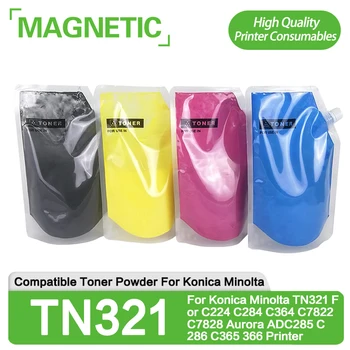 Новый 500 г Порошковый Тонер для Заправки Konica Minolta TN321 Для принтера C224 C284 C364 C7822 C7828 Aurora ADC285 C286 C365 366