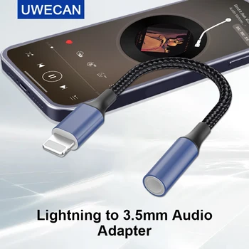 MFI Lightning для iPhone с аудионаушником 3,5 мм Aux/адаптер для наушников/разветвитель/кабельный шнур/разъем/ключ