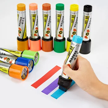 12 цветов, 20 мм, Плоская жидкая рекламная краска, маркер, ручка для многократного заполнения, маркер-хайлайтер для светодиодной ручки для окон