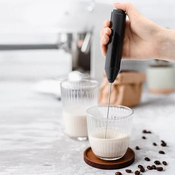 Мини-электрический вспениватель молока, креативный кухонный венчик из нержавеющей стали, взбиватель молока для кофе, Автоматический миксер для сухого молока, бытовой
