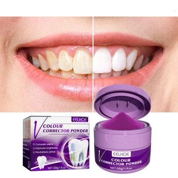 Удаление пожелтения зубов и пятен Чистка полости рта Свежим осветляющим Отбеливающим зубным порошком