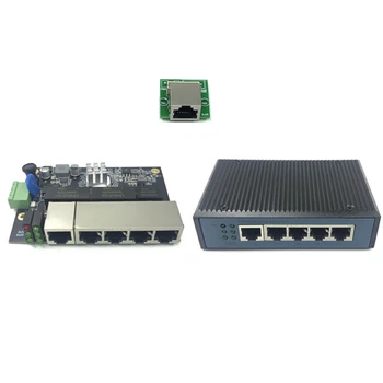 Промышленный Модуль коммутатора Ethernet 5 Портов Неуправляемая плата PCBA 10/100/1000 Мбит/с OEM с автоматическим определением портов Плата PCBA OEM Материнская плата
