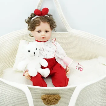 силиконовая кукла-реборн 55 см, водонепроницаемая детская игрушка bebe reborn/для девочек