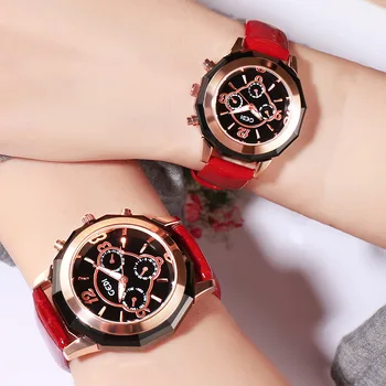 Пара часов с водонепроницаемым ремешком в британском стиле, женские модные часы