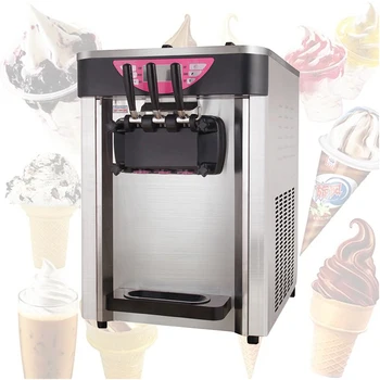 Коммерческий автомат для производства мягкого мороженого Настольный автомат по продаже мороженого с мороженым из нержавеющей стали Производители йогуртового мороженого