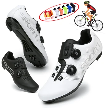 Профессиональная обувь для шоссейных велосипедов для мужчин и женщин, белый горный велосипед, дышащий велосипед, спорт на открытом воздухе, скоростные гонки, самоблокирующийся