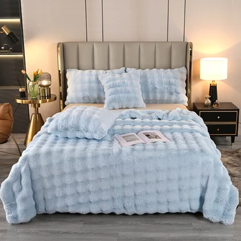 Новое стильное тосканское одеяло из искусственного меха для зимы, роскошное тепло, супер удобные одеяла для кроватей, высококачественное теплое зимнее одеяло