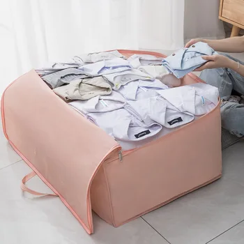 Сумка для хранения стеганого одеяла, нетканая сумка для хранения стеганого одеяла в спальне, большая емкость для хранения всякой всячины, одежды, движущегося багажа, упаковочная сумка