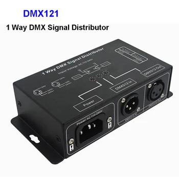 DMX121 DMX512 Светодиодный усилитель-разветвитель; 1 канал, 1 выходной порт, распределитель сигнала DMX AC100V-240V, повторитель сигнала DMX