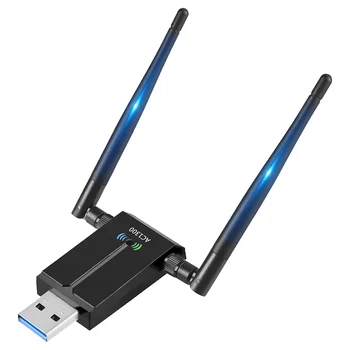 1300 Мбит/с, USB WiFi адаптер дальнего действия для настольных ПК, ноутбук, USB беспроводной адаптер, двухдиапазонный интернет-накопитель 2,4 ГГц 5 ГГц