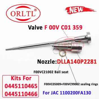 Ремонтные комплекты ORLTL Топливная форсунка DLLA140P2281 (0433172281) Клапан F00VC01359 Ремонтный впрыск Для JAC 0445110465 0445110466