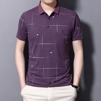 Мужские модные рубашки поло в корейском стиле, Летние простые брендовые футболки, Мужские высококачественные деловые повседневные топы 2209