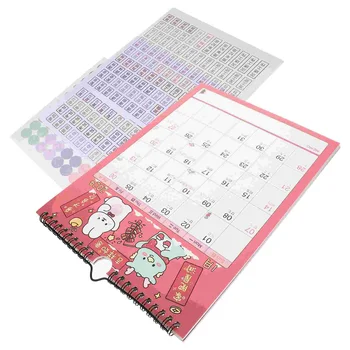 Маленький Настенный Календарь Ежедневное использование Календарей в комнате 2024 Ежемесячный Семейный стикер Праздник
