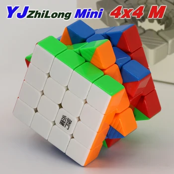 Магнитный куб YongJun ZhiLong Mini 4x4 YJ 4x4x4 Magnet Speed Cube Без наклеек Профессиональная образовательная головоломка Twist Wisdom Cubo