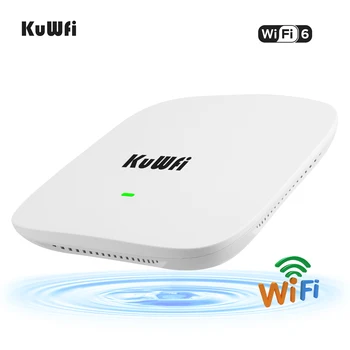 KuWFi 1800 Мбит/с WiFi 6 маршрутизатор Беспроводная потолочная точка доступа WiFi расширитель диапазона Беспроводная точка доступа двухдиапазонная 2,4 ГГц и 5.8 ГГц LAN 48V POE
