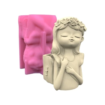 Бетонная Силиконовая форма для девочки-Рюкзака, Цветочный Горшок для Суккулентов, Формы для Цементной Штукатурки
