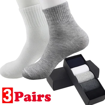 3 пары Мужских Носков, Классические деловые спортивные носки, Мужские Высококачественные Дышащие Дезодоранты, Хлопковые Повседневные мужские носки средней длины Meias