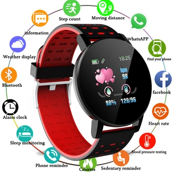 Bluetooth Смарт-Часы Плюс Фитнес-Браслет Пульсометр Монитор Артериального Давления Часы Подходят Для Мужчин И Женщин Smartwatch Для Android IOS