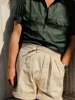 Модифицированные гуркхские итальянские петлицы в стиле ретро времен Второй мировой войны, мужские свободные широкие брюки на четверть длины, армейские шорты-бермуды-карго