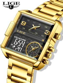 Лидирующий бренд, роскошные часы, Модные повседневные военные кварцевые спортивные наручные часы, полностью стальные водонепроницаемые мужские часы Relogio Masculino