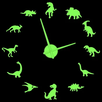 Динозавры Самоклеящиеся Настенные часы 