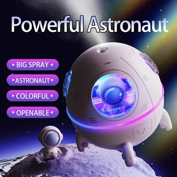 Увлажнитель воздуха космической капсулы USB Ультразвуковой Диффузор ароматерапевтической воды с холодным туманом со светодиодной подсветкой Astronaut Humidificador