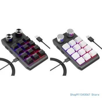 Программируемая механическая клавиатура с 12 Клавишами RGB, совместимая с Bluetooth мини-клавиатура, Прямая поставка
