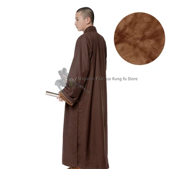 Зимняя буддийская мантия, униформа шаолиньского монаха, Костюм кунг-фу тайцзи Вин Чун, Теплый 4 цвета
