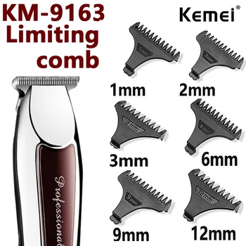 Kemei 6 шт./компл. Оригинальная Машинка Для Стрижки волос KM-9163 Предельный Размер Направляющей Насадки Для Расчески Замена Парикмахера 1/2/3/6/9/12 мм