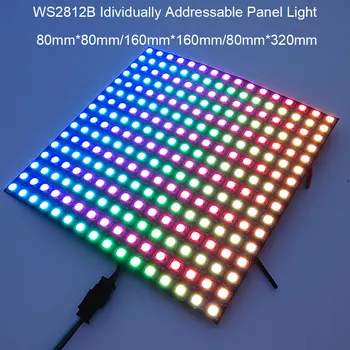 WS2812B Индивидуально Адресуемая Панельная Подсветка WS2812 RGB LED Цифровой Гибкий 8x8 16x16 8x32 Пиксельный Модуль Матричный Экран DC5V