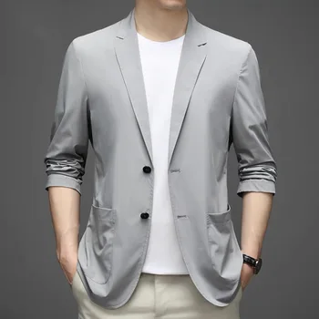 3660-R-Мужской летний Новый хлопковый корейский костюм с круглым вырезом на заказ
