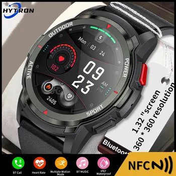 Смарт-часы HYTRON NFC с Bluetooth-вызовом, полный сенсорный экран, Мужской Фитнес-трекер здоровья, IP67 Водонепроницаемый, Женские смарт-часы Android IOS