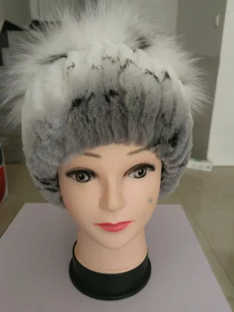 Женская новая шапка из меха кролика Рекс, утолщенная защита ушей, сохраняющая тепло и моду зимой