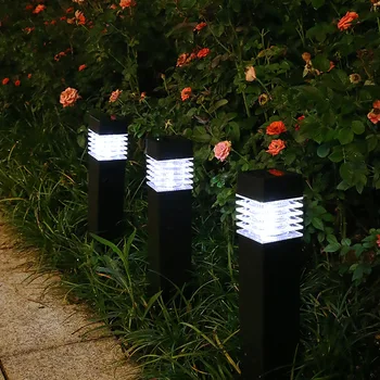 Светодиодные солнечные фонари Наружный водонепроницаемый светильник для газона, украшение сада, лампа для дорожки, дорожка для виллы, Садовые фонари